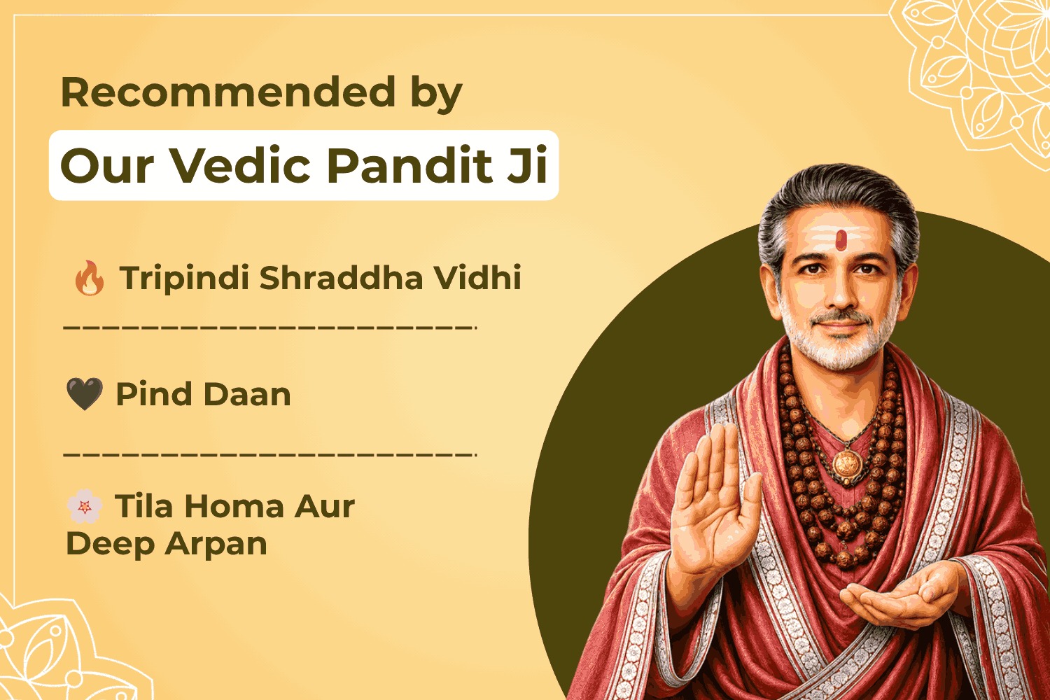 Pitru Dosh Nivaran Tripindi Shraddha, Pind Daan & Tila Homa Pret Shanti Anushthan – Online Individual Puja