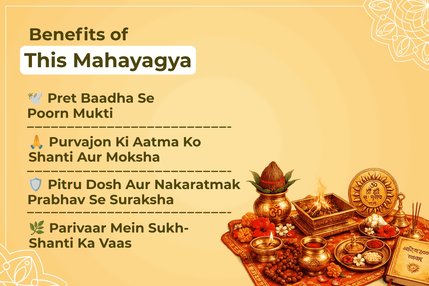 Pitru Dosh Nivaran Tripindi Shraddha, Pind Daan & Tila Homa Pret Shanti Anushthan – Online Individual Puja