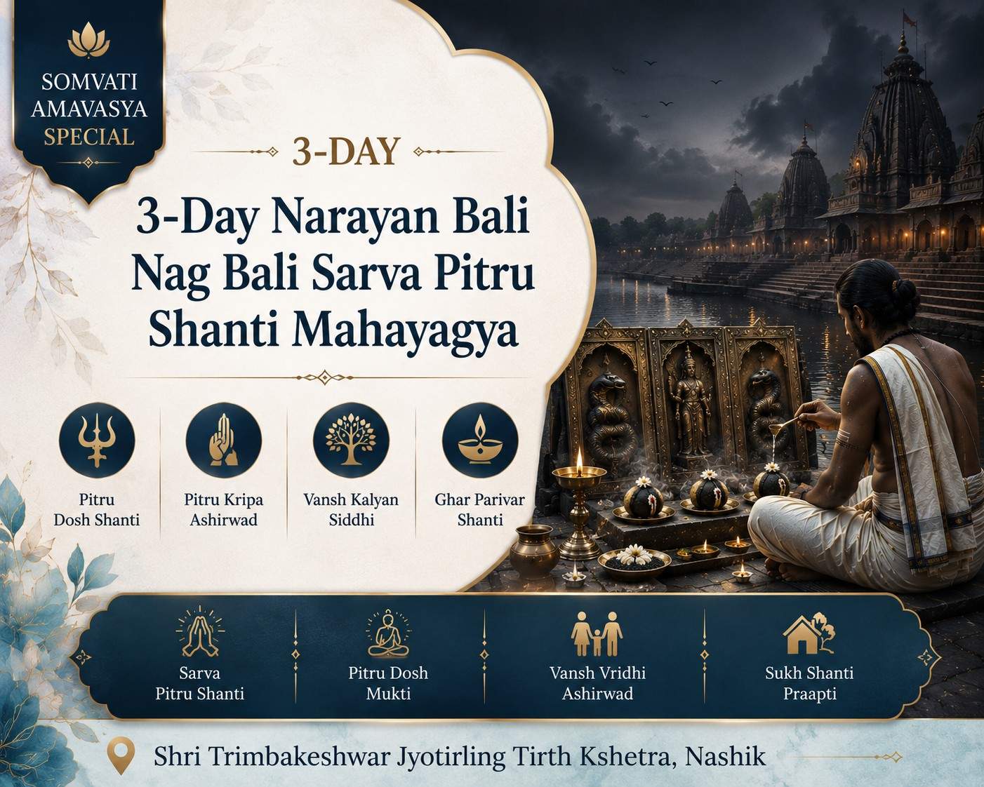 3-Day Narayan Bali Nag Bali Sarva Pitru Shanti Mahayagya