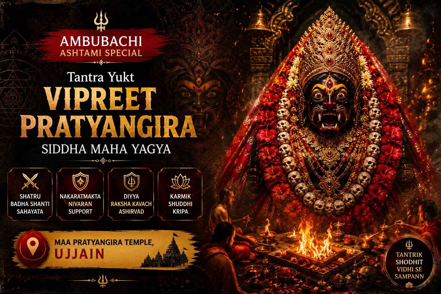 Tantra Yukt Vipreet Pratyangira Siddha Maha Yagya