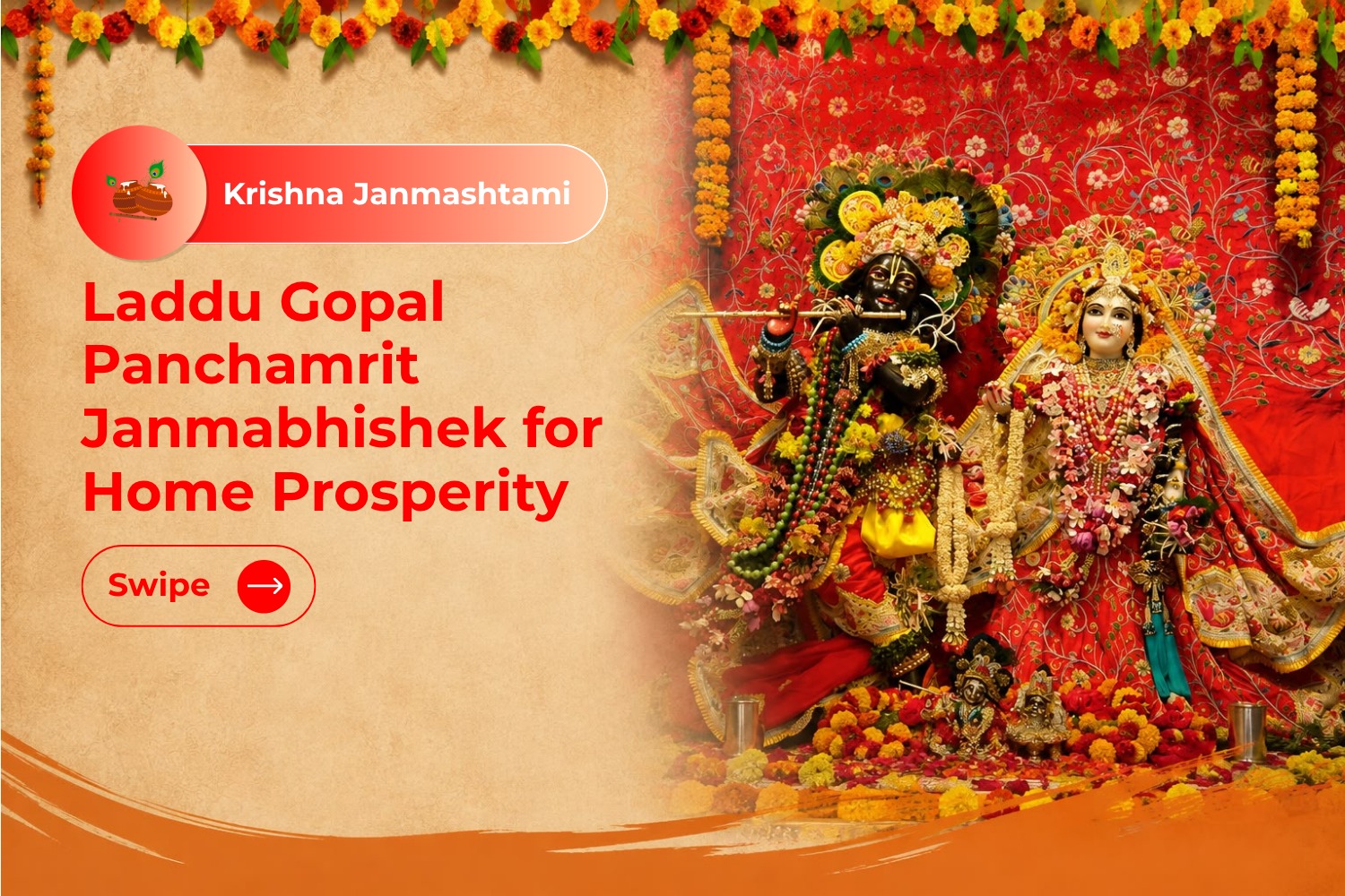 Laddu Gopal Panchamrit Janmabhishek for Home Prosperity