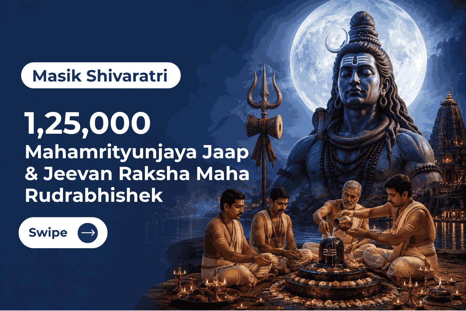 1,25,000 Mahamrityunjaya Jaap & Jeevan Raksha Maha Rudrabhishek
