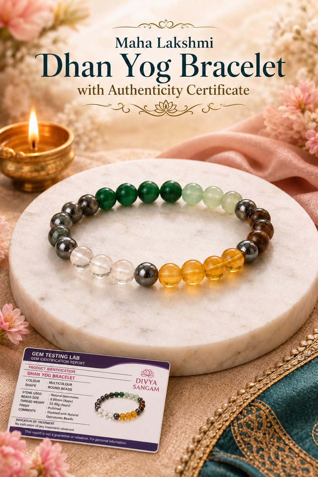 Maha Lakshmi Divya Sankalpit Dhan Yog Bracelet with Authenticity Certificate